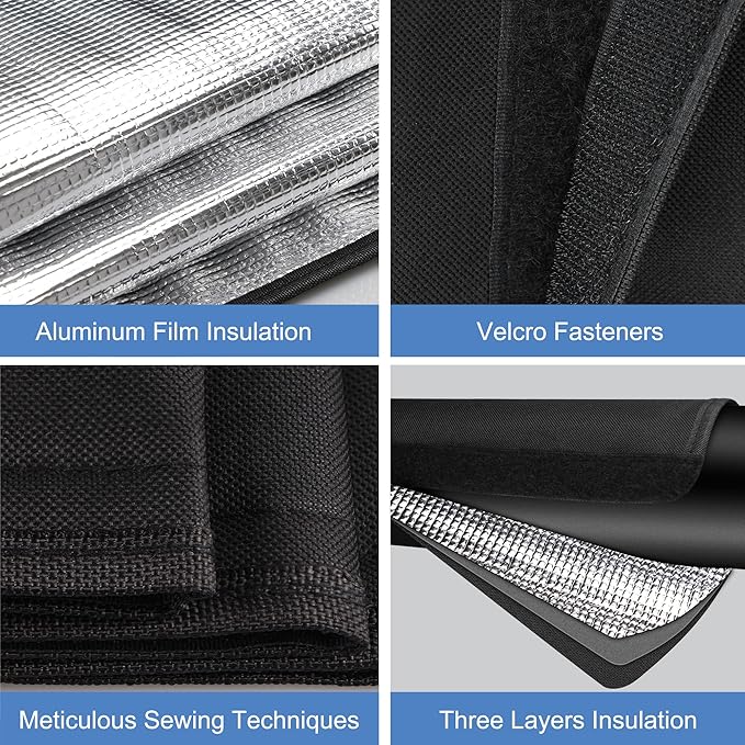 HVAC Copper Pipe Insulation Cover, 72''x10.2'' Outdoor Mini Split AC Heating System Line Foam Tube Protector Sleeve, Flexible Insulation Wrap for Central Air Conditioner and Heat Pump, Black 2PCS