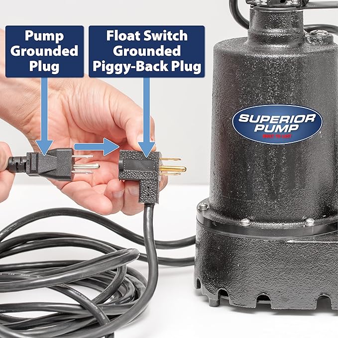 Superior Pump 92017 Superior 3/10 HP Compact Remote Sink/Drain Pump System , Black
