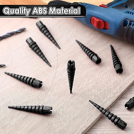 15 Pcs Wood Anchor, Fixes Stripped Screw Holes in Wood, Door, Furniture, Fits Sizes #2 to #16, Black