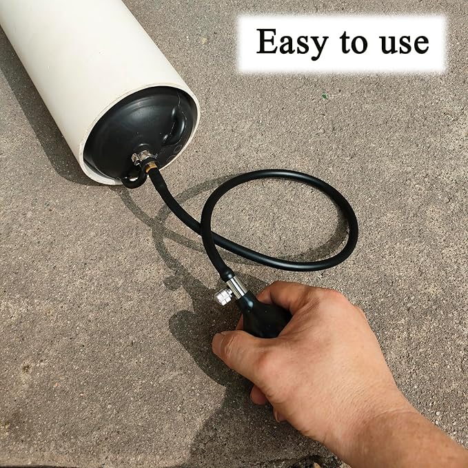Sewer Test Plug - Inflatable Pipe Plug Balloon, Self-contained Hand Inflatable (4 inches)