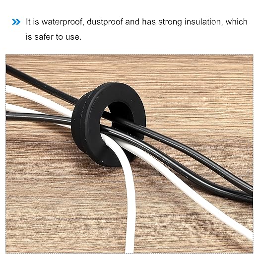 MECCANIXITY 20Pcs Snap Rubber Grommet Plug Mount Dia 12mm ID 9mm Narrow Groove Width 2mm Seal Anti-Scratch for Electrical Box Cable Pipes Transparent