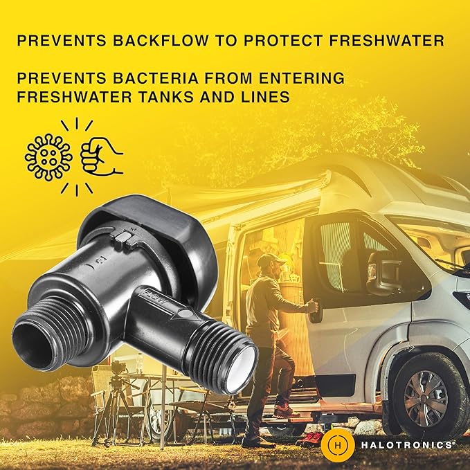 RV Vacuum Breaker Check Valve – Backflow Preventer for RV and Marine Freshwater Systems – Anti-Leak, Corrosion-Resistant, Easy Installation – Replacement for 571-VAC-CHK-A