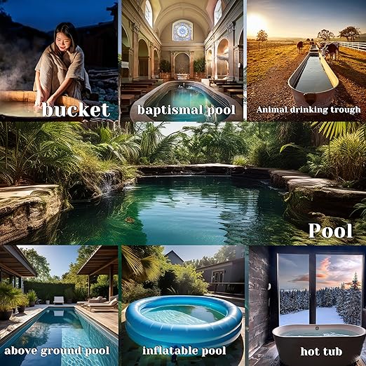 3500W 240V Fully Submersible Water Heater for Hot Tub & Above Ground Pool – Portable Immersion Electric Heater with Wifi Timer & Temp Control for Inflatable Pool, Baptism pool & Bathtub