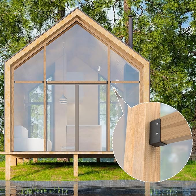 16 Pcs Concealed Joist Hanger, 2" x 4"Outdoor Concealed-Flange Hanger, 2"x4" Outdoor Trim Concealed Flanges for 2"x4" Beam, Swing, Handrail, Fence