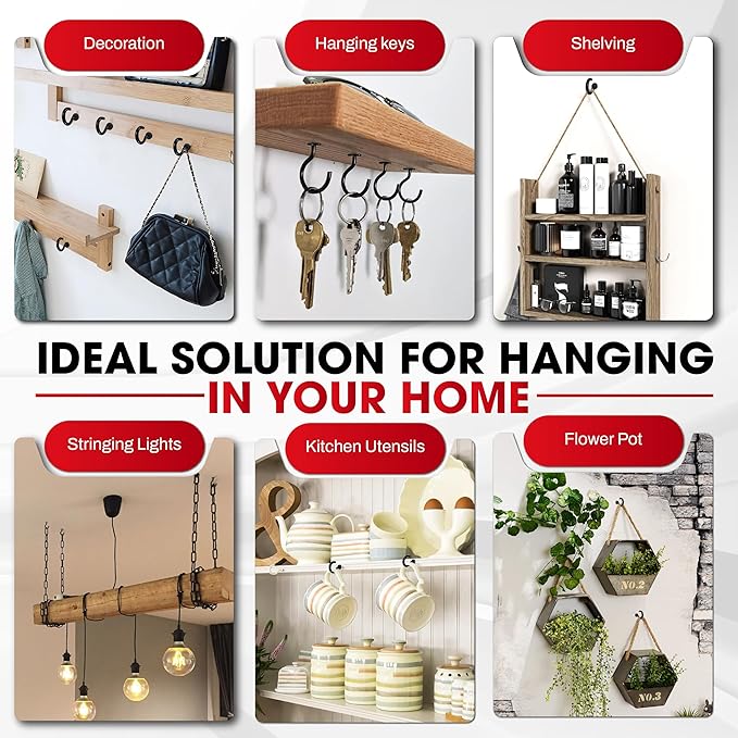 [Upgraded] 25 PCS Screw Hooks with Self-Drilling Drywall Anchors, Plastic Expansion Tubes Included, Heavy Duty Eye Hook, Screw in Hook for Hanging Plants, String Lights, Cup, Key