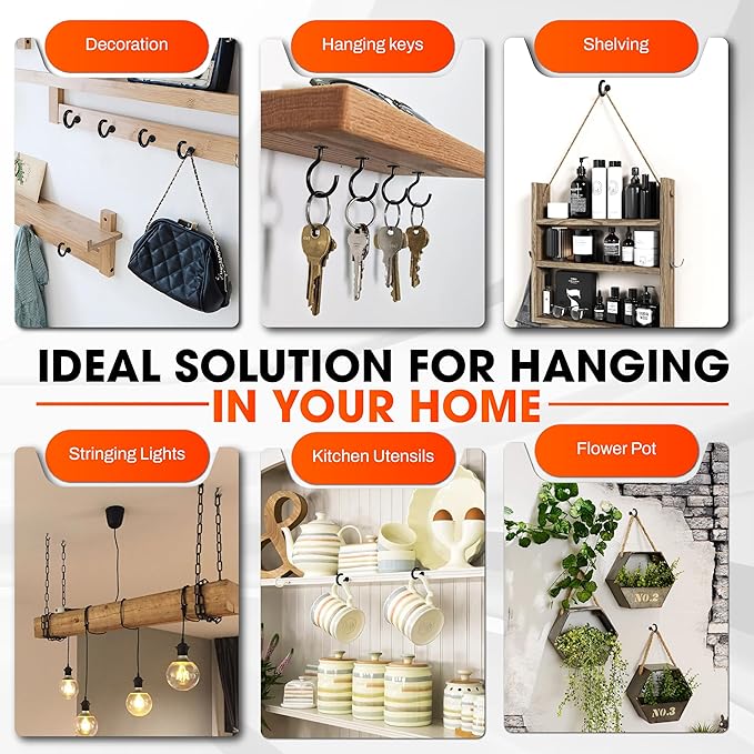 [Upgraded] 10 PCS Screw Hooks with Self-Drilling Drywall Anchors, Plastic Expansion Tubes Included, Heavy Duty Eye Hook, Screw in Hook for Hanging Plants, String Lights, Cup, Key