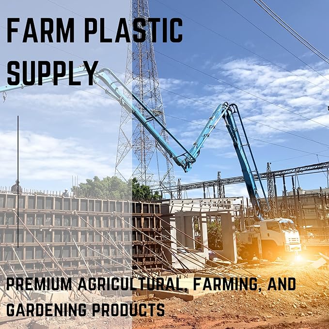 Farm Plastic Supply - Dura Skrim String Reinforced Clear Plastic Sheeting - 6 Mil - (20' x 300') - Reinforced Poly Film Tear Resistant, Weatherproof, Vapor Barrier Polyethylene Roll for Construction