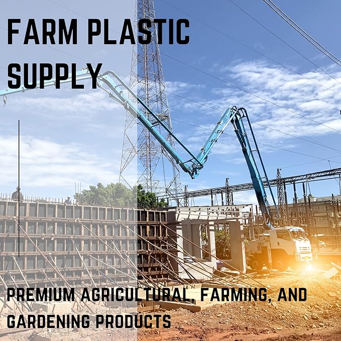 Farm Plastic Supply - Dura Skrim String Reinforced Clear Plastic Sheeting - 6 Mil - (40' x 100') - Reinforced Poly Film Tear Resistant, Weatherproof, Vapor Barrier Polyethylene Roll for Construction