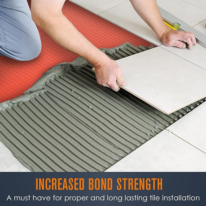 Houseables Uncoupling Membrane, Tile Underlayment, Tile Membrane, Flooring Underlayment, for Floor, Decoupling, Anti Fracture, Waterproof, Anti Crack, Vapor, 1/8" Thick, 3.3 ft x 53.5 ft / 175 Sq Ft