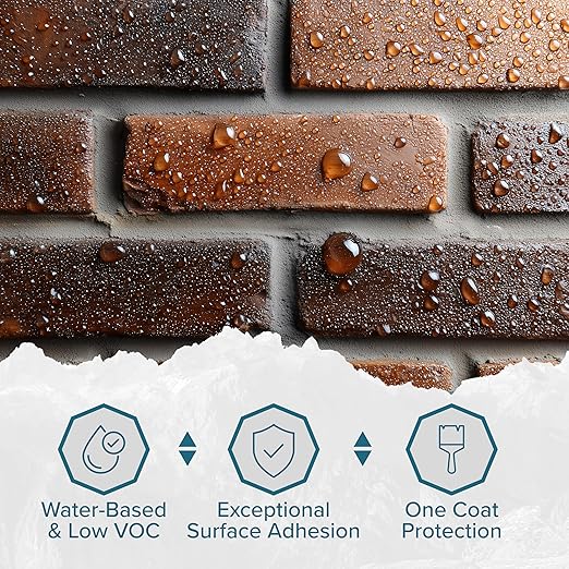 Polar Waterproofing Sealant - 33 Fl Oz - Clear Invisible Finish - Outdoor Waterproof Coating for Interior & Exterior Wood, Brick, Stone Surfaces, Concrete Tile & Grout - One Coat Waterproof Protection